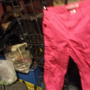 Bright Pink Kids Cargo Pants